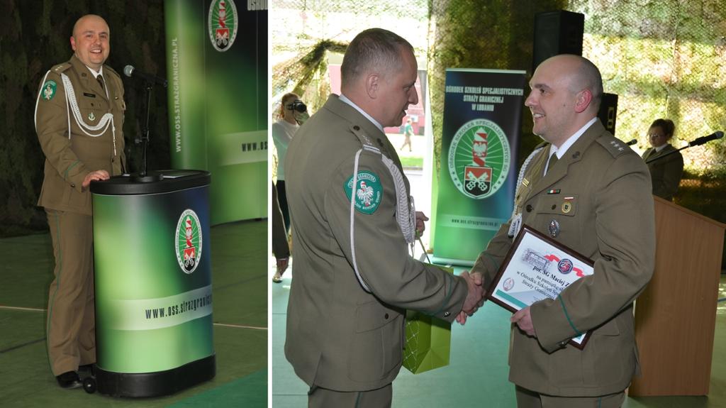Podczas uroczystości ppłk SG Robert Onoszko przedstawił prezentację mulimedialną dokumentującą 25 lat Straży Granicznej na