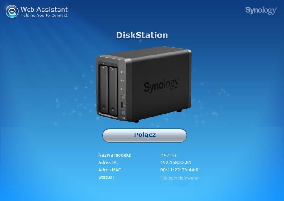 Rozdział Instalacja oprogramowania DSM na Rozdział 3: serwerze DiskStation 3 Po zainstalowaniu sprzętu zainstaluj na serwerze DiskStation system operacyjny DiskStation Manager (DSM) działający w