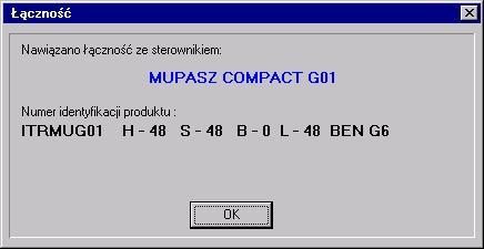 Po naciśnięciu przycisku w oknie KOMUNIKACJA zostanie uruchomiona funkcja nawiązywania łączności ze sterownikiem. Należy nadmienić, że ważną rolę odgrywa tutaj zalogowany użytkownik.