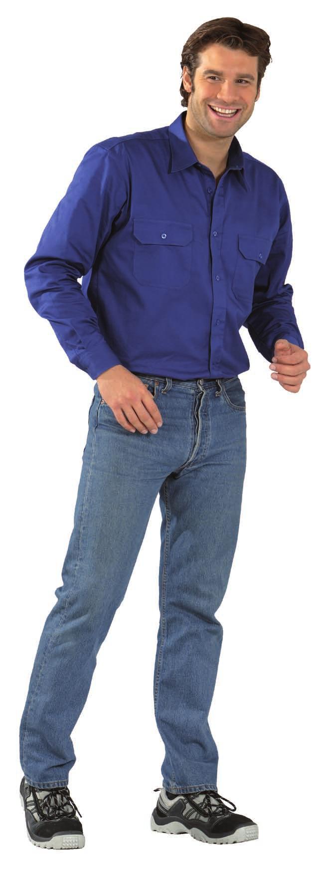 Koszula ze splotu skośnego Camisa de sarga Sportowy krój odpowiedni na każdą