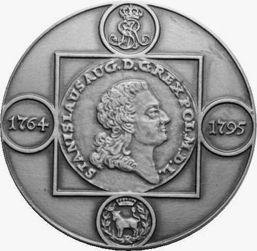 15 W 1983 roku wybity został medal z wizerunkiem w lewo Stanisława Augusta Poniatowskiego, bardzo nietypowym.