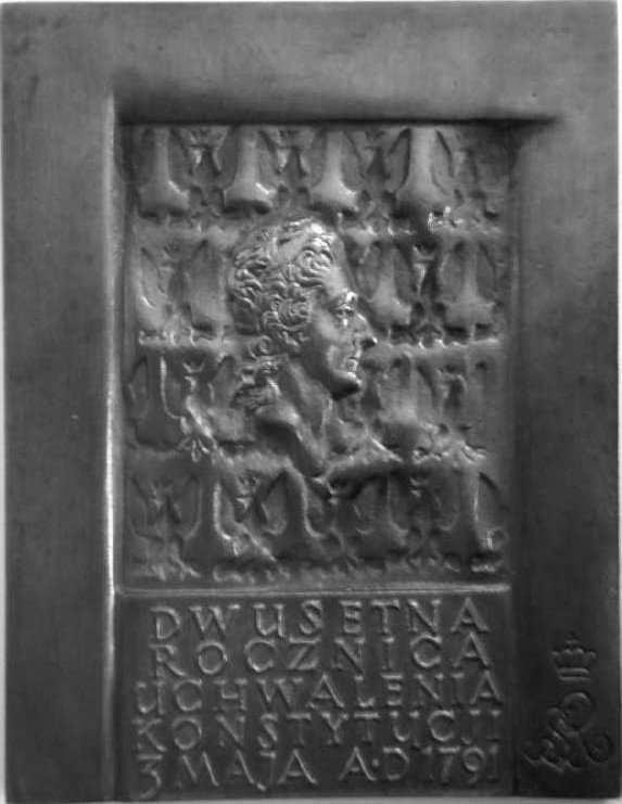 18 Głowa królewska znalazła się na medalu Jacka Dworskiego, artysty wrocławskiego, sporządzonym dla Muzeum Sztuki Medalierskiej we Wrocławiu z okazji 200-setnej rocznicy Konstytucji 3 Maja.