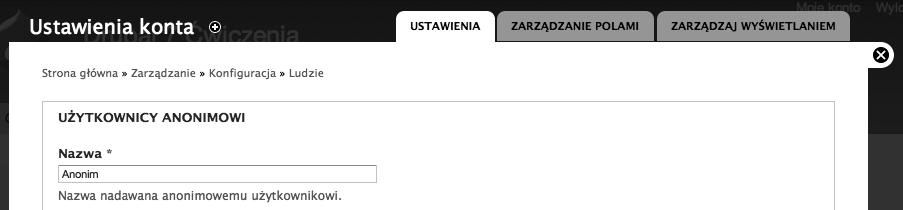 Rozdzia 2. Pierwsze kroki 27 Wyloguj odno nik, po klikni ciu którego stajemy si zwyk ym u ytkownikiem anonimowym bez dost pu do dzia u administracyjnego serwisu.