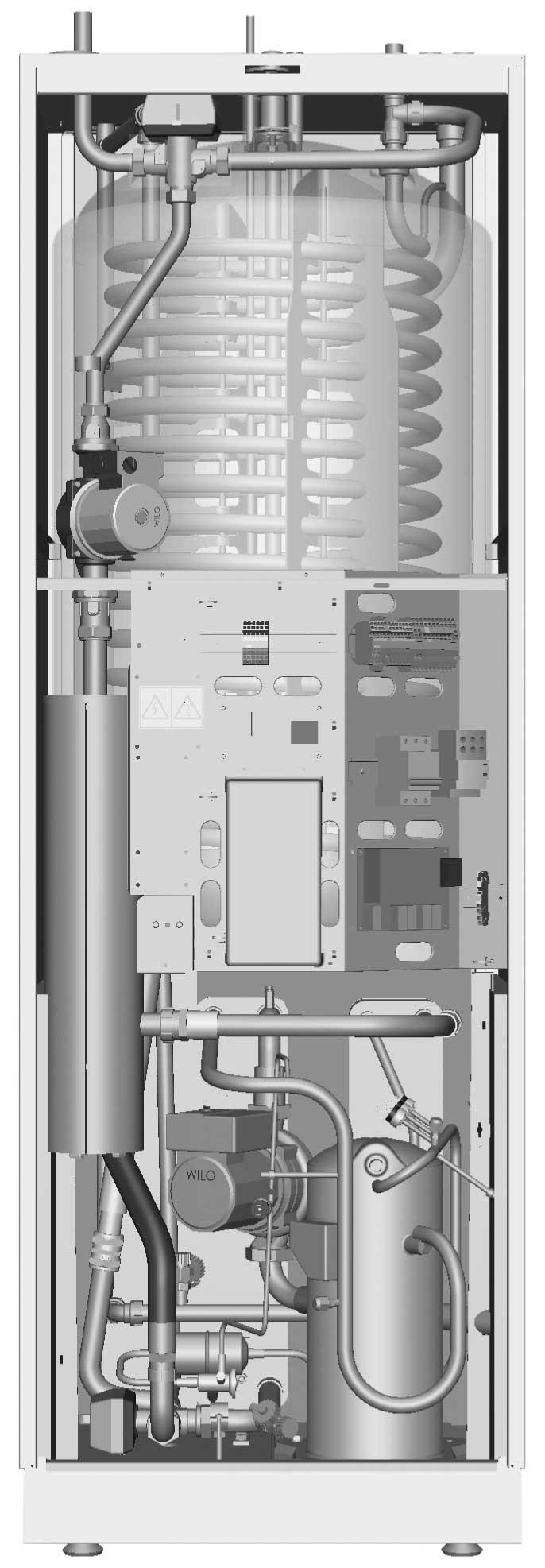 3.6 DHP-A, DHP-A Opti 5 14 2 15 1 6 7 8 16 17 21 3 13 24 9 19 20 22 10 4 11 12 18 23 Objaśnienia symboli Objaśnienia symboli 1 Zasobnik CWU, 180 l 13 Odpływ płynu