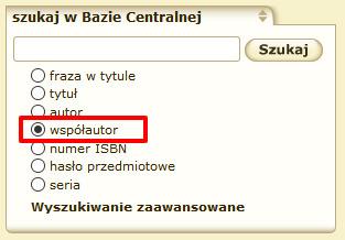 Wyszukiwanie w BC/lokalne - nowy indeks - współautor.