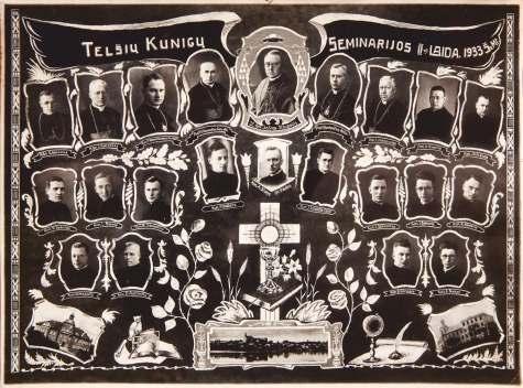 ARS VIA aukcionas 2017 m. gruodžio 7 d. 124. Vinjetė Telšių kunigų seminarijo II oji laida. 1933 m. Lietuva, 1933 m. Pop., sid. br. atsp.