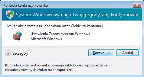 KROK 2 Instalowanie sterownika i oprogramowania Windows Ustawienia zapory Ustawienie zapory w komputerze może odrzucać połączenie z siecią niezbędne do drukowania sieciowego i skanowania sieciowego.