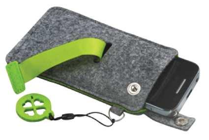 telefonu; mieszczące smartphone y o wymiarach minimum: 6,5 cm x 12,5 cm x 1 cm; wykonane głównie lub w całości z filcu (dopuszczone drobne elementy z innych materiałów); kolorystyka do ustalenia z