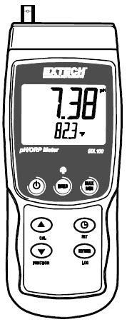 Wprowadzenie Gratulujemy zakupu miernika Extech SDL100 ph/redox. Miernik ten wyświetla i zapisuje odczyty ph (od 0 do 14,00 ph) i Redox (± 1.999).