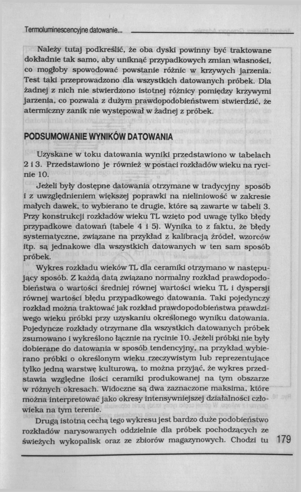 Termoluminescencyjne datowanie.