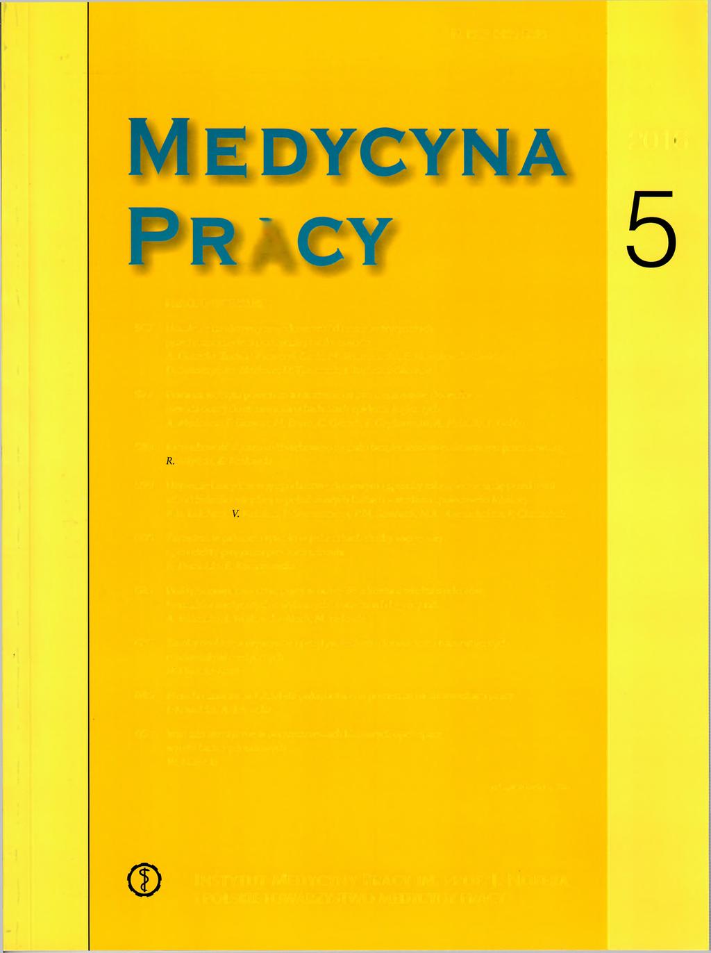 PL ISSN 0465-5893 2016 mm A PRACE ORYGINALNE 567 Uczulenie na alergeny zawodowe wśród uczniów fryzjerskich przed rozpoczęciem praktycznej nauki zawodu A. Golińska-Zach, P Krawczyk-Szulc, M.
