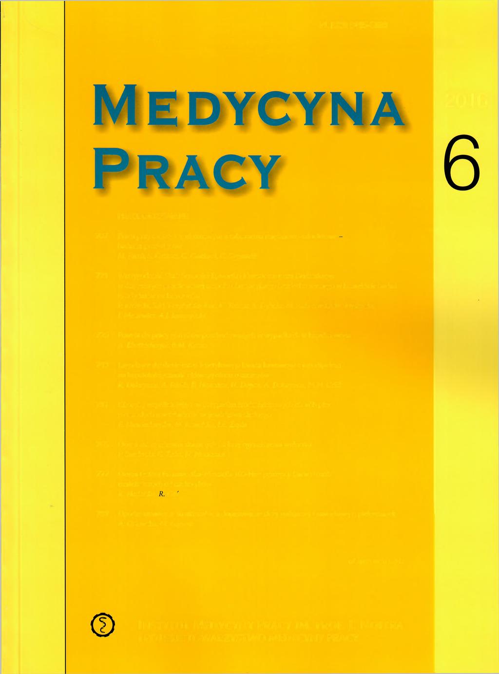 PL ISSN 0465-5893 2016 PRACE ORYGINALNE 707 Praca przy monitorze ekranowym a zaburzenia mięśniowo-szkieletowe badanie przekrojowe M. Riccó, S. Cattani, G.