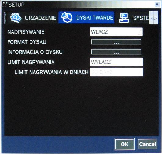 Aby zapisać zmiany kliknij w pole OK, aby wyjść z menu bez zapisywania zmian użyj przycisk Cancel. Rysunek 3.5.1.