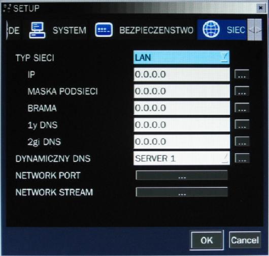 4.8.2 Ustawienia sieci LAN 1. Użycie stałego adresu IP. (Jeśli nie znasz parametrów dostępu do Intenetu - zapytaj twojego administratora sieci) 2.