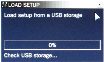 Załadowanie zapisanej konfiguracji (wartości ustawień) z urządzenia USB do rejestratora.