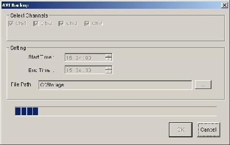 Parametry zapisu: Start time (czas rozpoczęcia) / Stop time (czas zakończenia): czasy te mogą być modyfikowane.