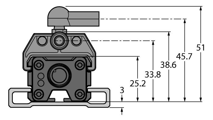 LED indications green positioning element is in the measuring range yellow positioning element is in the measuring range, the distance is too large.