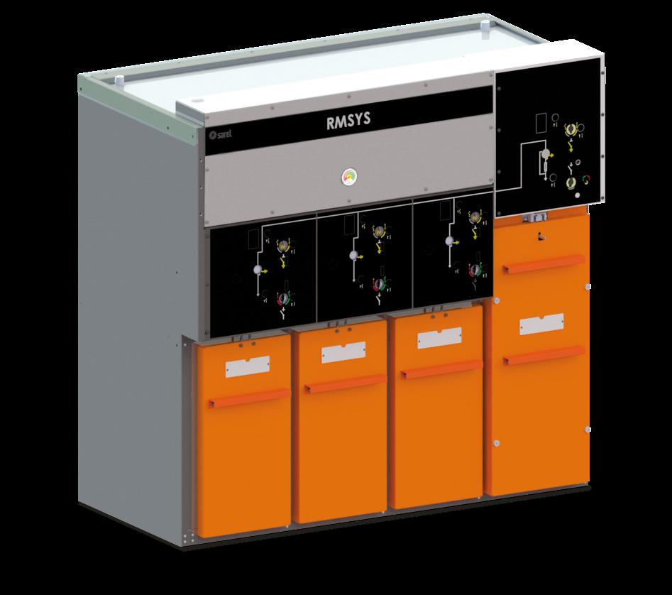 Generalities Общая информация Informacje ogólne RMSYS switchboard (Ring Main Unit - RMU) is composed by a monoblock partitioned into integrated operating units.