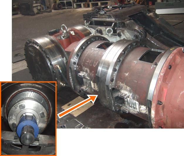 16 MECHANIZACJA I AUTOMATYZACJA GÓRNICTWA Rys. 2. Sposób zabudowy układu do pomiaru obciążenia dynamicznego w napędzie ścianowego przenośnika zgrzebłowego tego napędu.