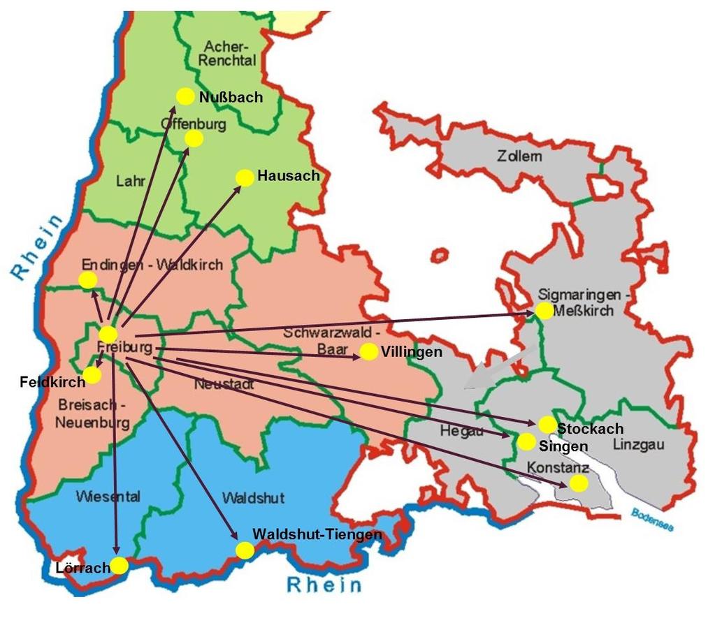 Miejscowości, w których odprawiana jest Msza święta w języku polskim (Orte, in denen Hl. Messe in polnischer Sprache gehalten wird): 1. Freiburg 2.