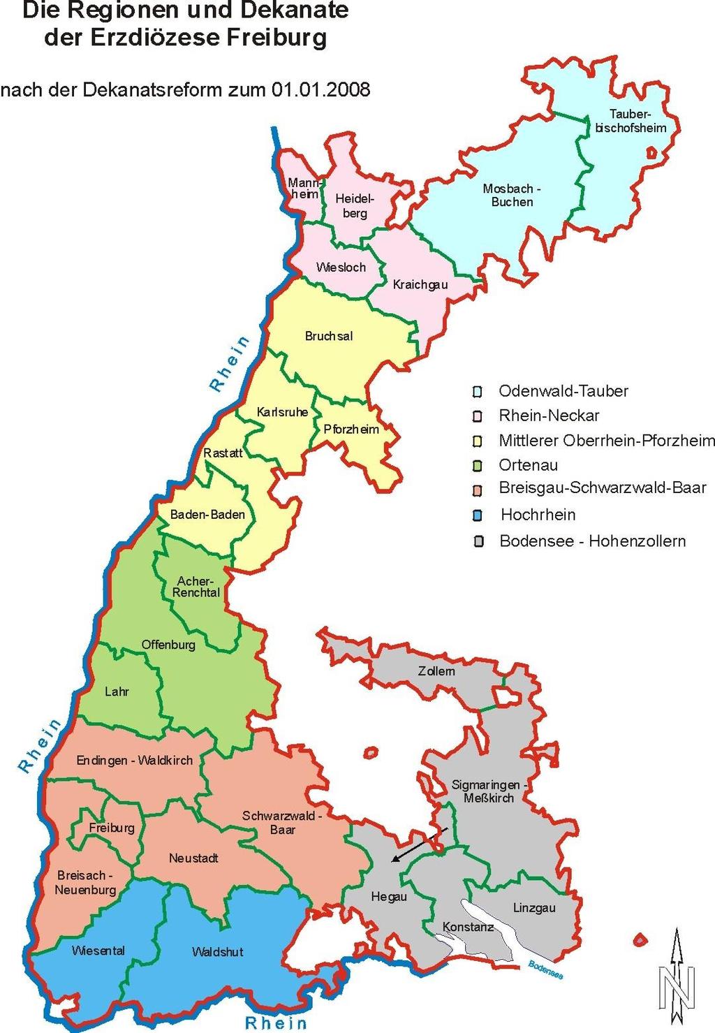 Regiony i dekanaty archidiecezji