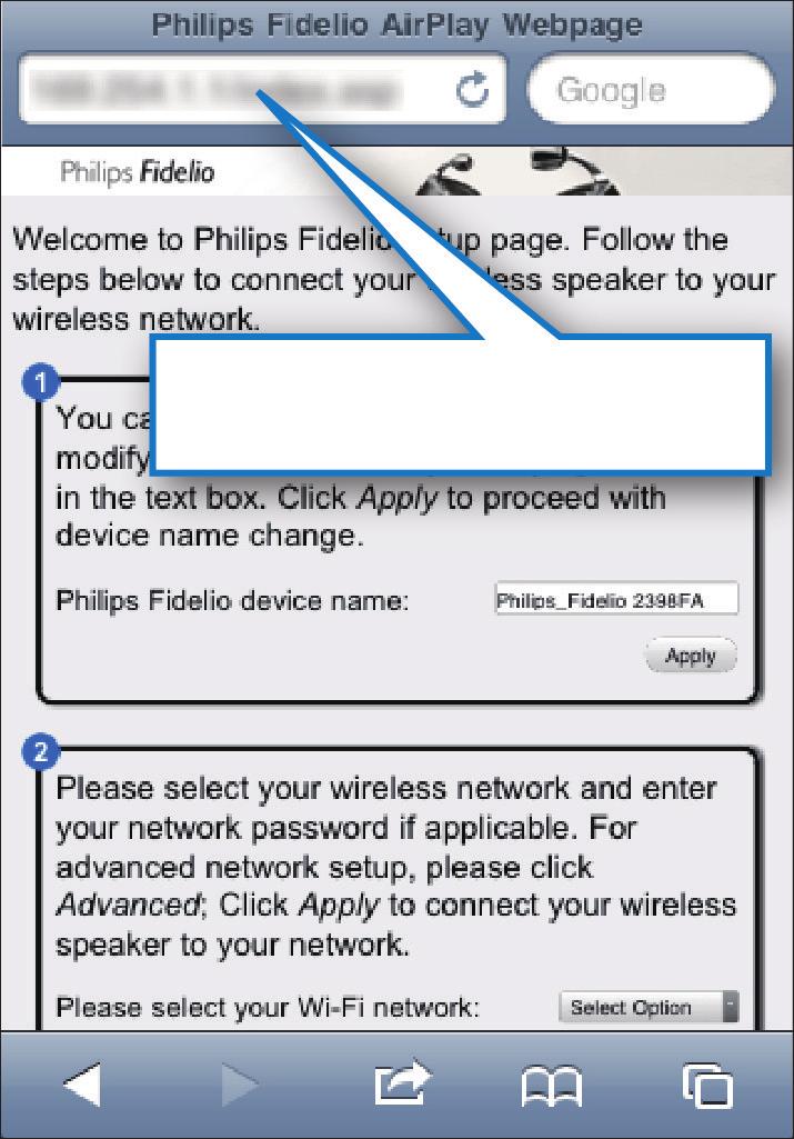 Wskazówka W przypadku braku sieci Philips AD7050W na liście spróbuj ponowić wyszukiwanie dostępnych sieci Wi-Fi.