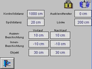 Parametry różne Parametry różne - Kontrola dystansu: Pozwala sprawdzić zanieczyszczenie lub funkcjonowanie bramki lub bariery świetlnej - Dystans odmuchu: Jeśli żaden obiekt nie pojawi się na