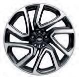 WYKOŃCZENIEM GLOSS BLACK 031GF 22" O 5 RAMIONACH DZIELONYCH WZÓR 5025 DIAMENTOWANE Z WYKOŃCZENIEM SATIN DARK GREY