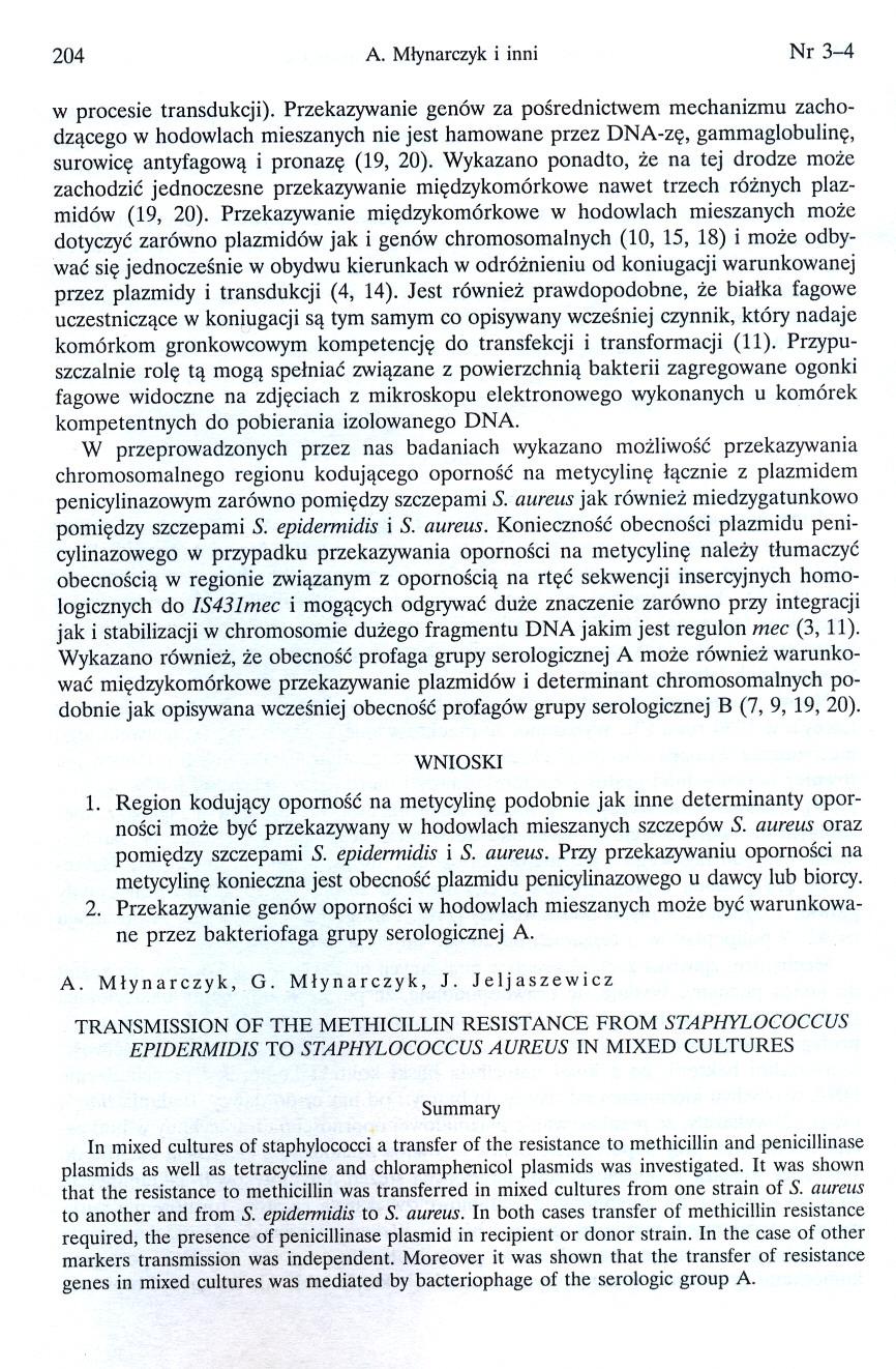 204 A. Mlynarczyk i inni Nr 3-4 w procesie transdukcji).