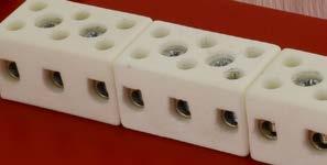 przewodów Kostki elektryczne ceramiczne Bolce do uziemiania Kolor czerwony