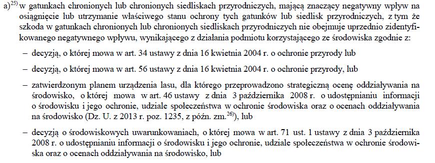 Przepisy o szkodzie w środowisku [gatunkach i siedliskach] gatunki chronione to tylko rośliny i