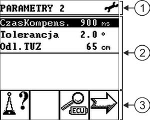 4 Opis produktu Wygląd ekranu Opis ekranu Nagłówek Zawiera nazwę ekranu Treść Symbole