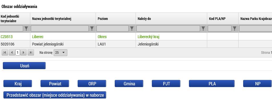 13 Lokalizacja projektu partnerzy Zakładka lokalizacja projektu partnerzy przypomina treścią główną zakładkę lokalizacji, zawiera