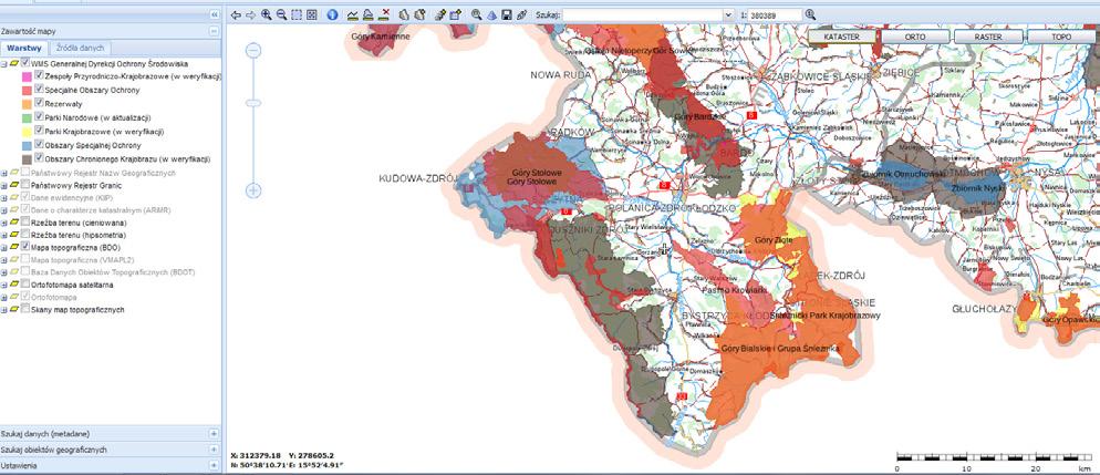 48 warunkiem jest wpisanie właściwego adresu serwera, np. pod adresem: http://smapa.um.warszawa.pl/mapguide2010/mapagent/mapagent.fcgi, można znaleźć mapę zasadniczą Warszawy.