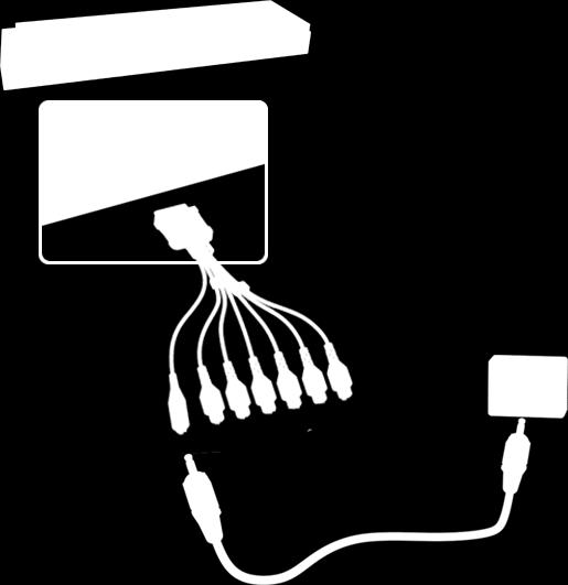 Zgodnie ze schematem podłącz kabel audio do