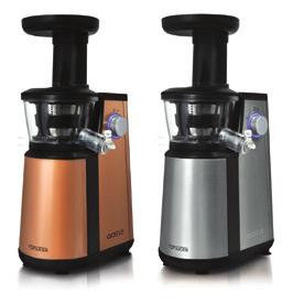 10 GSJ-510 WYCISKARKA WOLNOOBROTOWA BPA free elementy pozbawione bisfenolu A prędkość obrotowa 80 RPM silnik DC o mocy 400W obudowa ze stali szlachetnej cicha praca urządzenia dwa kierunki pracy