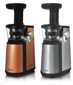 GSJ-500 11 WYCISKARKA WOLNOOBROTOWA BPA free elementy pozbawione bisfenolu A prędkość obrotowa 80 RPM silnik DC o mocy 400W obudowa ze stali szlachetnej cicha praca urządzenia dwa kierunki pracy