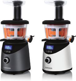 6 GSJ-800 WYCISKARKA WOLNOOBROTOWA BPA free elementy pozbawione bisfenolu A sterowanie mikroprocesorowe wskaźnik czasu pracy 4 tryby pracy 3 prędkości obrotowe dostosowane do różnych rodzajów