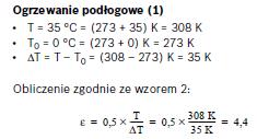 podłogowego (temperatura projektowana 35C)