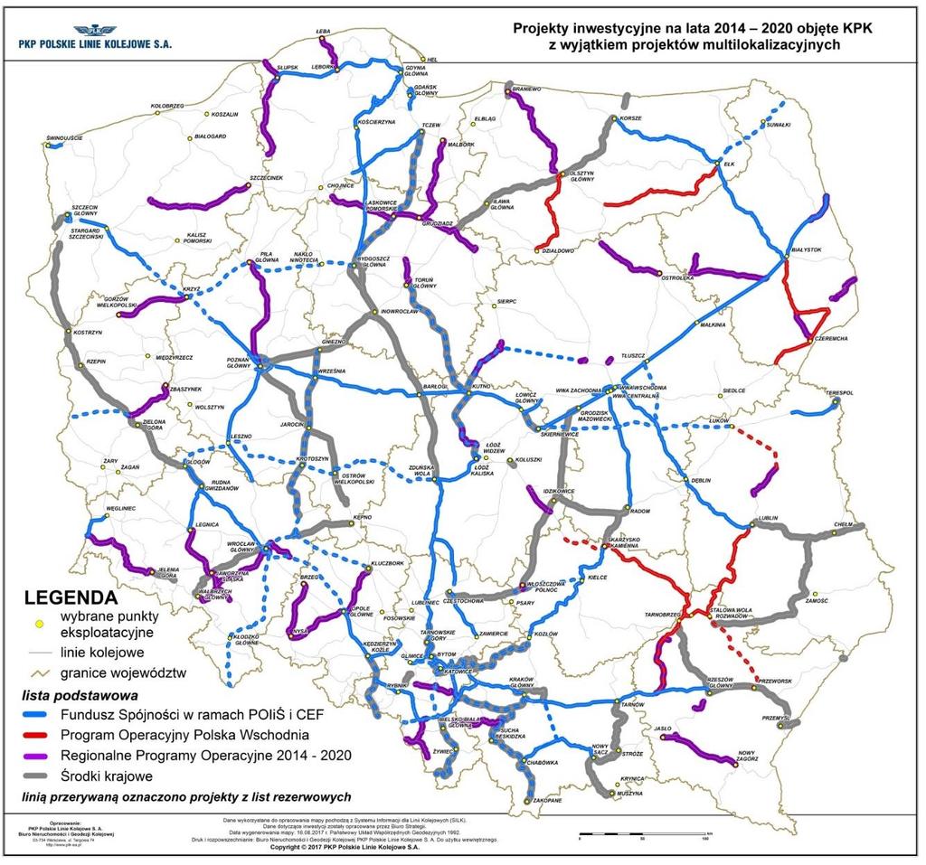 Projekty inwestycyjne na lata 2014 2020 objęte KPK.