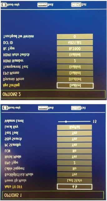 Porady serwisowe Opcje OPTIONS 1 4h Last State Yes No 2