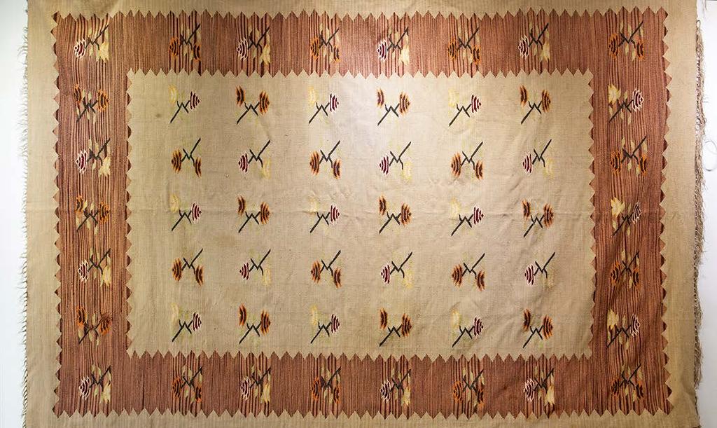 49 47. Kilim bawełniany Art Deco Polska, lata 30. XX w.