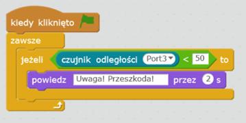 Dla wybranego duszka układamy bloki: Testujemy działanie programu poprzez jego uruchomienie kliknięcie w