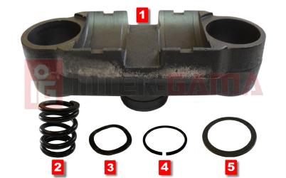 Repair Kit H Mostek zacisku 0 0 05 H00 H570 MOSTEK ZACISKU / BRIDGE ASSEMBLY H569 SPRĘŻYNA / SPRING