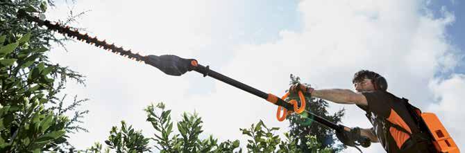 Teleskopowe nożyce do żywopłotów BCL115 CHARAKTERYSTYKA TECHNICZNA NOŽNICE BCL115 Moc maksymalna- W 1200 Równoważny silnik spalinowy - cm³ 30 Waga (z ostrzem 63 cm) - kg 4,3 Długości drążka- cm