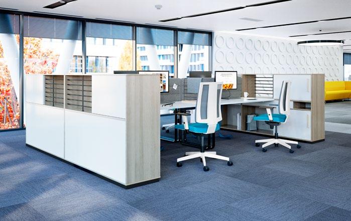 Today s office comprises many different work zones that ensure a smooth transfer from quiet places designed for undisturbed work to places designed for teamwork, where team support and a time for