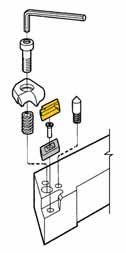Zastosowanie narz dzi do toczenia Application of tools for turning System mocowania Clamping system System mocowania S przeznaczony jest dla p ytek z otworem sto kowo ukowym.