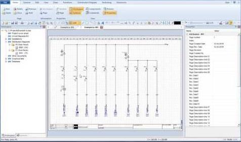Zawiera moduł do projektowania instalacji elektrycznej na planach budynków (House Installation) oraz moduł do generowania schematów jednokreskowych (Distribution Diagrams) na podstawie