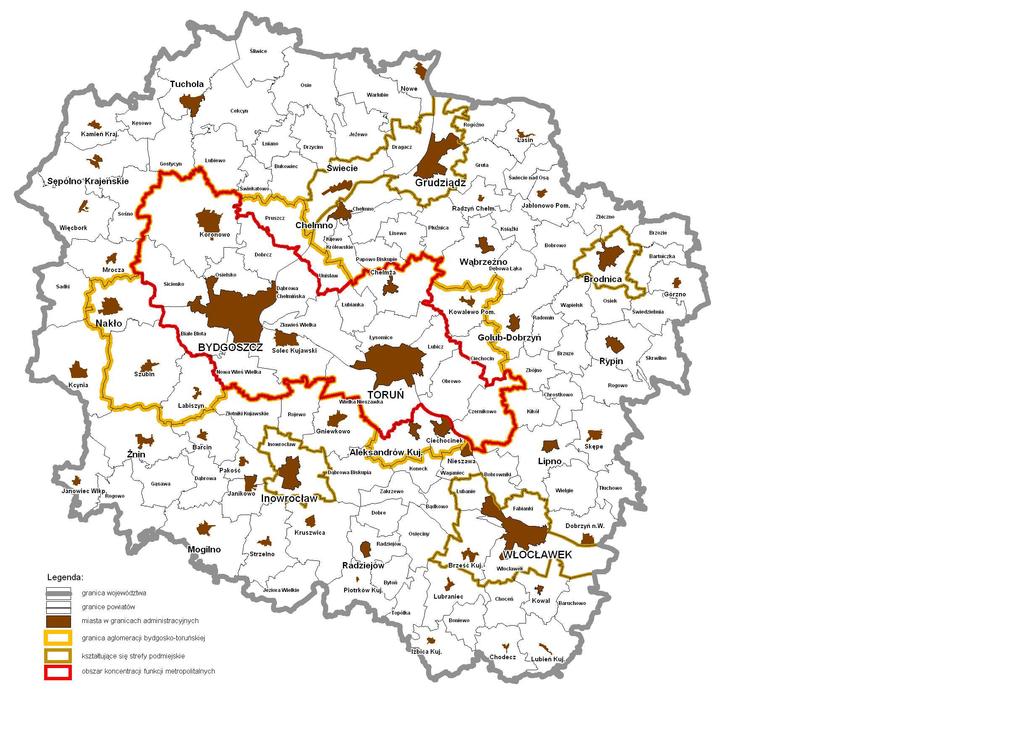 Podstawowa charakterystyka sieci miast jako uwarunkowanie