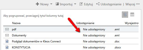 Wskazany użytkownik otrzyma email z informacją o udostepnieniu sprawy.